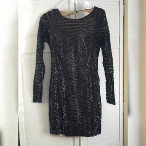 Black sequence Dress **NEW with tags